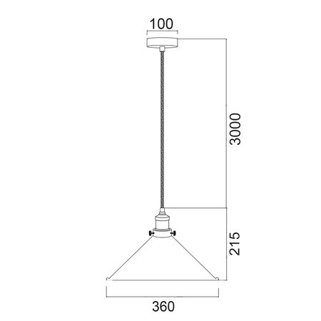 Pendant Light ES White Coolie 360mm CLA Lighting