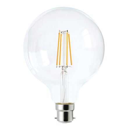 LED Globe ES G125 Filament 8W 6000K Clear Dimmable CLA Lighting