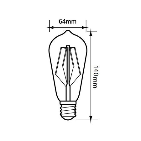LED Globe BC Pear Filament 8W 2700K Clear Dimmable CLA Lighting