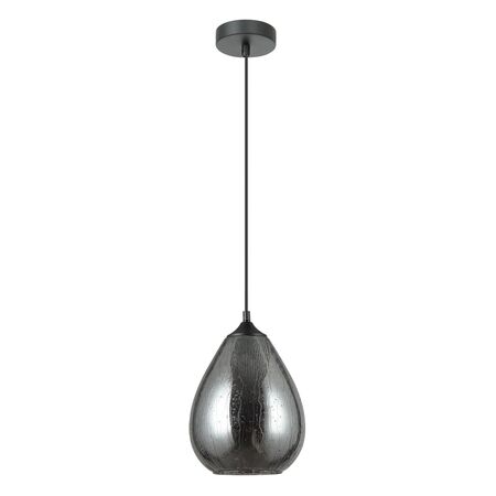 Pendant Light ES Smoke Glass Oval Raindrop 200mm CLA Lighting
