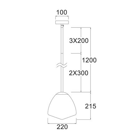 Pendant Light ES Dome Glass Matt Black Frosted 220mm CLA Lighting