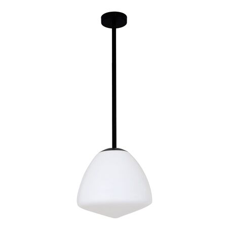 Pendant Light ES Dome Glass Matt Black Frosted 280mm CLA Lighting