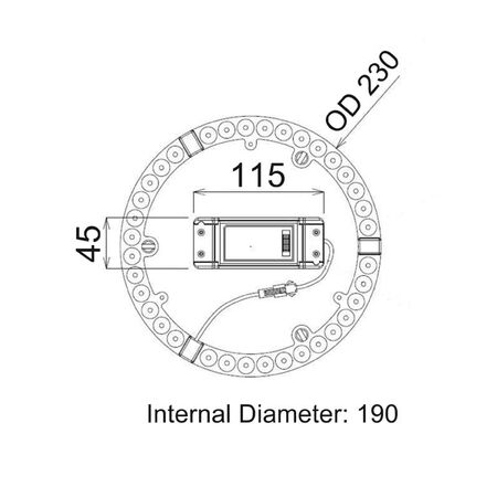 LED Circular Conversion Kit 24W Tri-Colour 230mm CLA Lighting