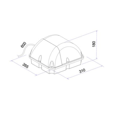 Bulkhead Light 20W Rect Eyelid 5000K IP65 Black CLA Lighting