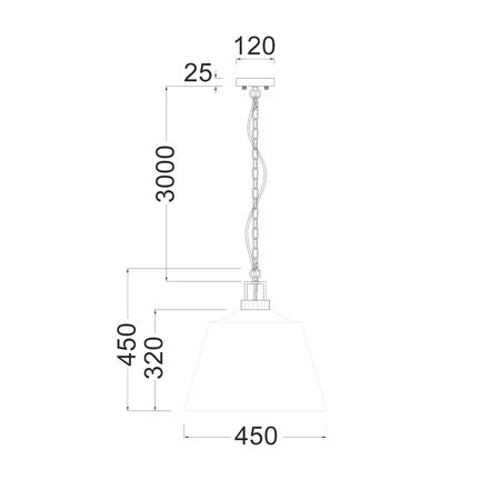 Pendant ES Bell Black Metal Grey Travertine 450mm CLA Lighting