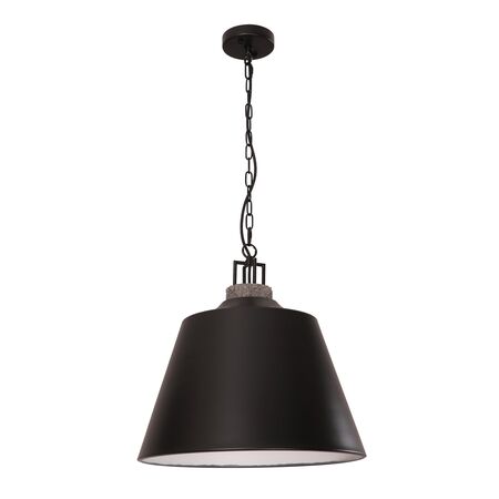 Pendant ES Bell Black Metal Grey Travertine 450mm CLA Lighting