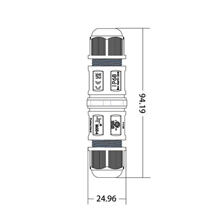 Cable Connector 2 Way Quick Connect IP68 Waterproof CLA Lighting