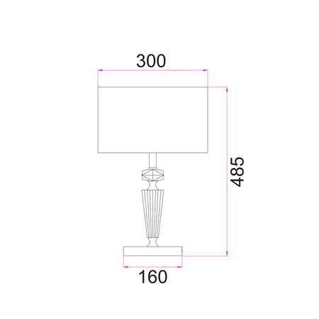 Table Lamp ES Drum Crystal Body Chrome White 300mm CLA Lighting