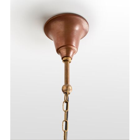 Pendant Light ES Angled Dome Aged Copper IP23 400mm CLA Lighting