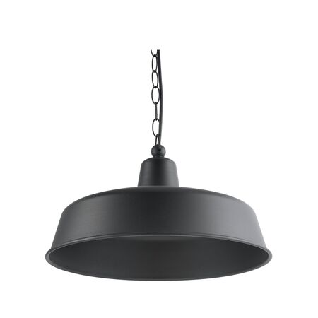 Pendant Light ES Angled Dome Matt Black IP23 400mm CLA Lighting