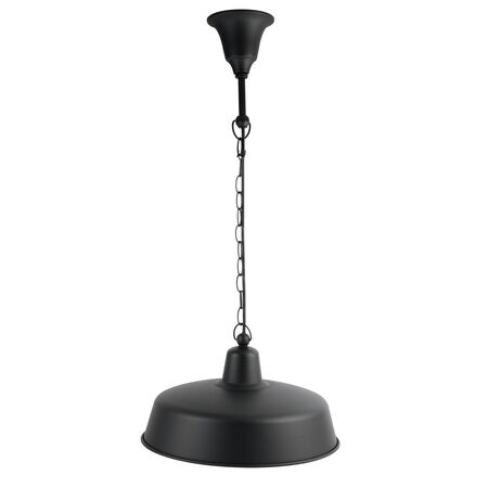 Pendant Light ES Angled Dome Matt Black IP23 400mm CLA Lighting