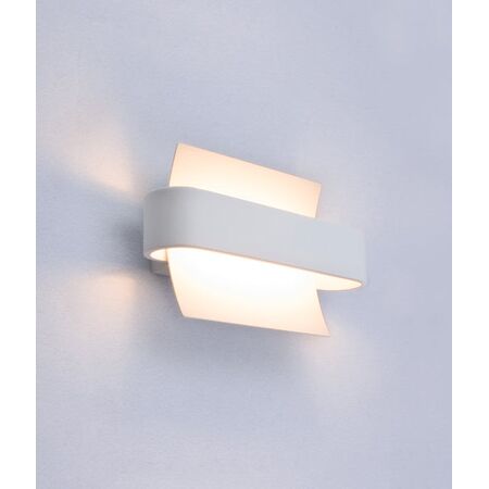 Wall Light 6W Rectangular Curved Matt White 3000K CLA Lighting
