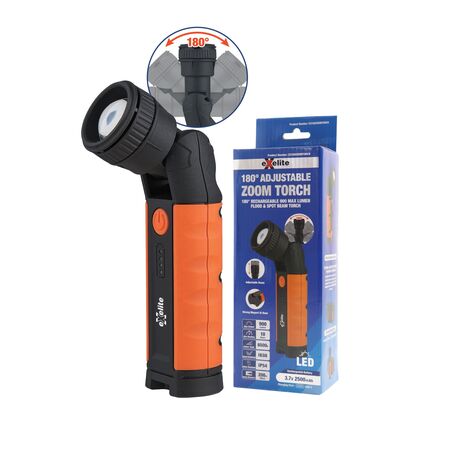 LED Torch 10W Dimmable 900lm Zoom IP54 6500K CLA Lighting