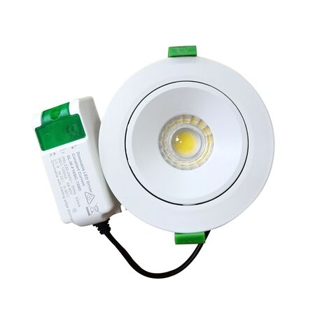 LED Downlight Gimbal 8W Tri-Colour White 90mm CLA Lighting
