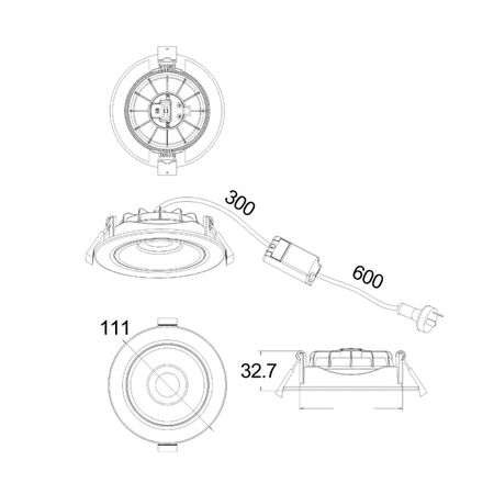 LED Downlight Gimbal 8W Tri-Colour White 90mm CLA Lighting