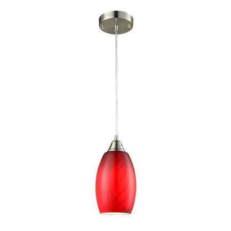 Pendant Light ES Green Glass Ellipse Swirls 120mm CLA Lighting