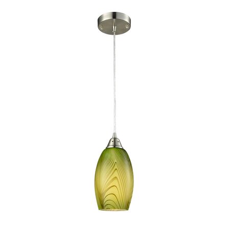 Pendant Light ES Blue Glass Ellipse Swirls 120mm CLA Lighting