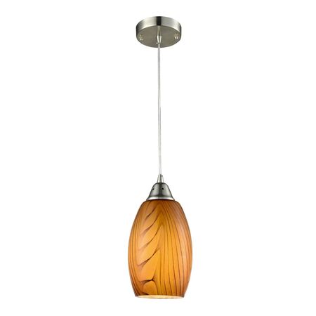 Pendant Light ES Blue Glass Ellipse Swirls 120mm CLA Lighting