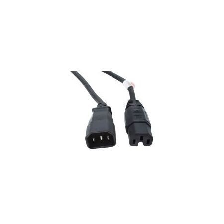 IEC C14 to C15 Power Lead 10A 1mm² 2m Black Hypertec