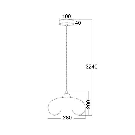 Pendant Light ES Smoked Glass Oval 275mm CLA Lighting