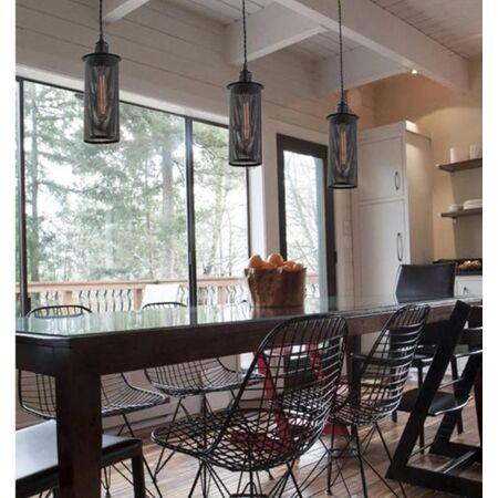 Pendant Light ES Oblong Black Mesh 120mm CLA Lighting