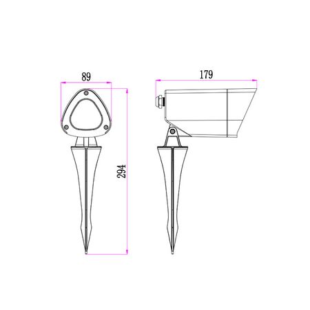 Spike Light Adjustable 12V MR16 Dark Grey IP65 CLA Lighting