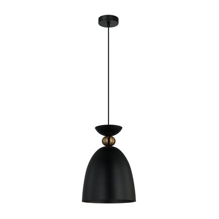 Pendant Light ES Bell Iron Brass Matt Black 220mm CLA Lighting