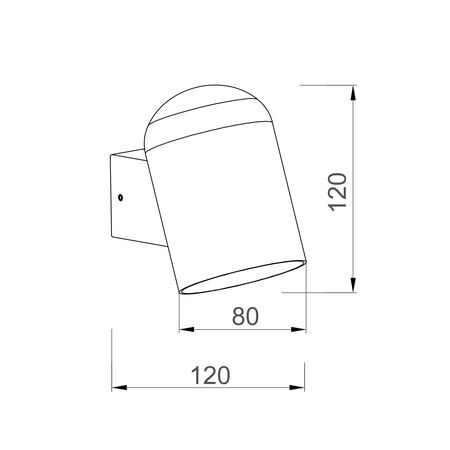 Outdoor Wall Light GU10 Oval Matt Black IP65 CLA Lighting