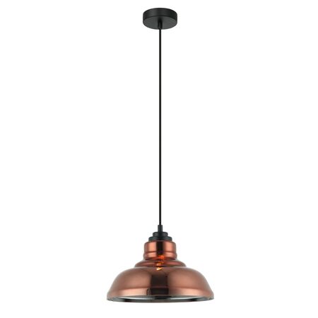 Pendant Light ES Copper Coloured Glass Dome 280mm CLA Lighting
