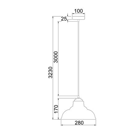 Pendant Light ES Copper Coloured Glass Dome 280mm CLA Lighting