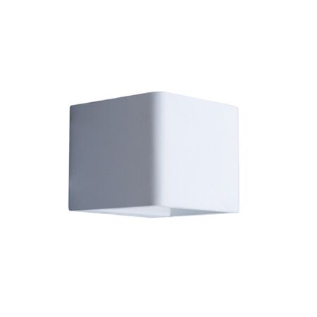 Wall Light Up/Down 6W Cube Matt White 3000K 450lm CLA Lighting
