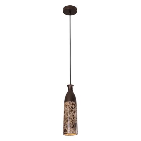 Pendant Light ES Grey Marble Cylinder Black 90mm CLA Lighting