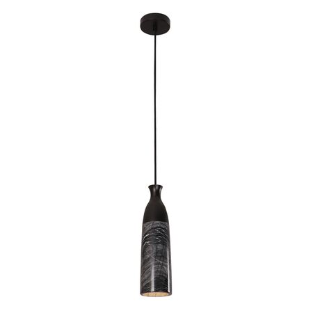 Pendant Light ES Brown Marble Cylinder Bronze 90mm CLA Lighting
