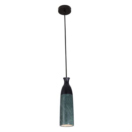 Pendant Light ES Brown Marble Cylinder Bronze 90mm CLA Lighting