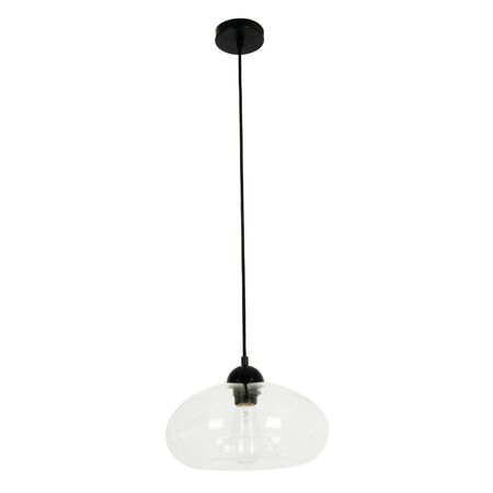 Pendant Light ES Smoked Glass Oval 275mm CLA Lighting