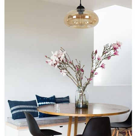 Pendant Light ES Smoked Glass Oval 275mm CLA Lighting