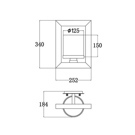 Wall Light ES Rectangular Chestnut Wood Clear Glass CLA Lighting