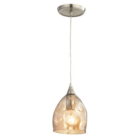Pendant ES Champagne Dimpled Glass Ellipse 146mm CLA Lighting
