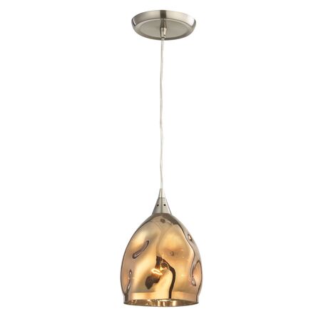 Pendant ES Champagne Dimpled Glass Ellipse 146mm CLA Lighting