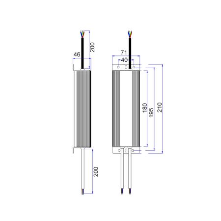 LED Driver 12V DC 150W Rectangular IP67 CLA Lighting