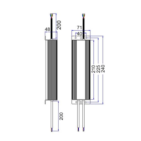 LED Driver 12V DC 200W Rectangular IP67 CLA Lighting