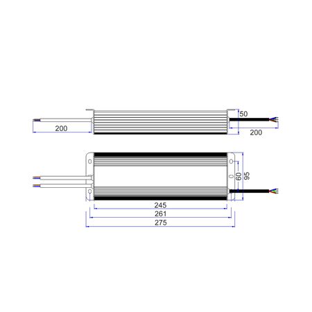 LED Driver 12V DC 300W Rectangular IP67 CLA Lighting