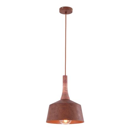 Pendant Light ES Dome Rustic Brown Travertine 270mm CLA Lighting
