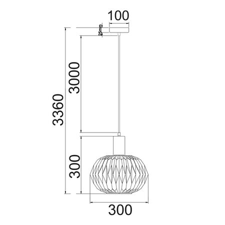 Pendant Light ES Pleated Opal Translucent Dome 300mm CLA Lighting