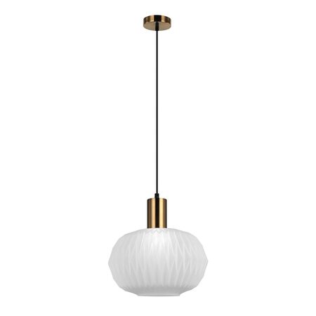 Pendant Light ES Pleated Opal Translucent Dome 300mm CLA Lighting