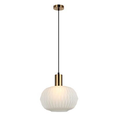 Pendant Light ES Pleated Opal Translucent Dome 300mm CLA Lighting