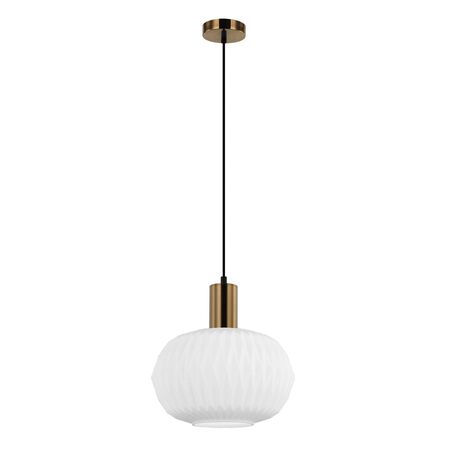Pendant Light ES Pleated Opal Translucent Dome 300mm CLA Lighting