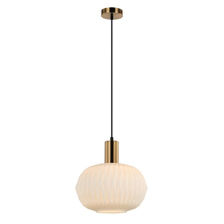 Pendant Light ES Pleated Opal Translucent Dome 300mm CLA Lighting