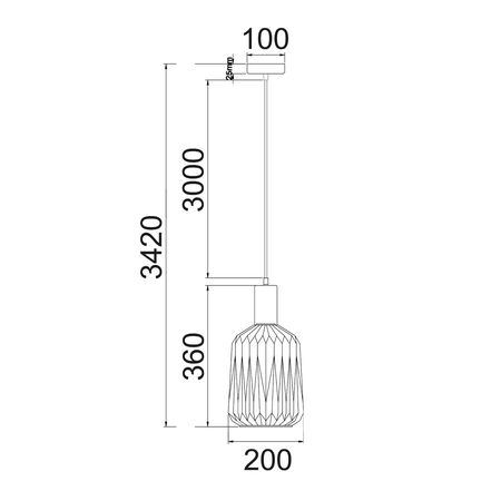 Pendant Light ES Pleated Opal Opaque Jar 200mm CLA Lighting