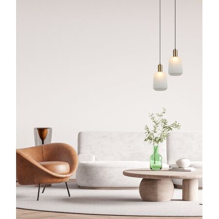 Pendant Light ES Pleated Opal Translucent Jar 200mm CLA Lighting